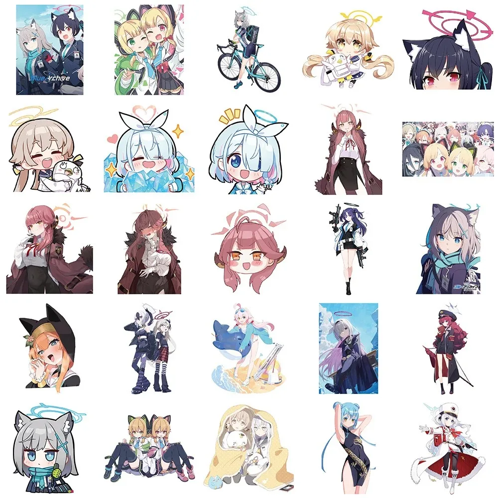 10/30/50 pz Blue Archive Cartoon Stickers Hoshino Shiroko Sticker Anime estetica Laptop Skateboard Phone bagagli decalcomanie Anime