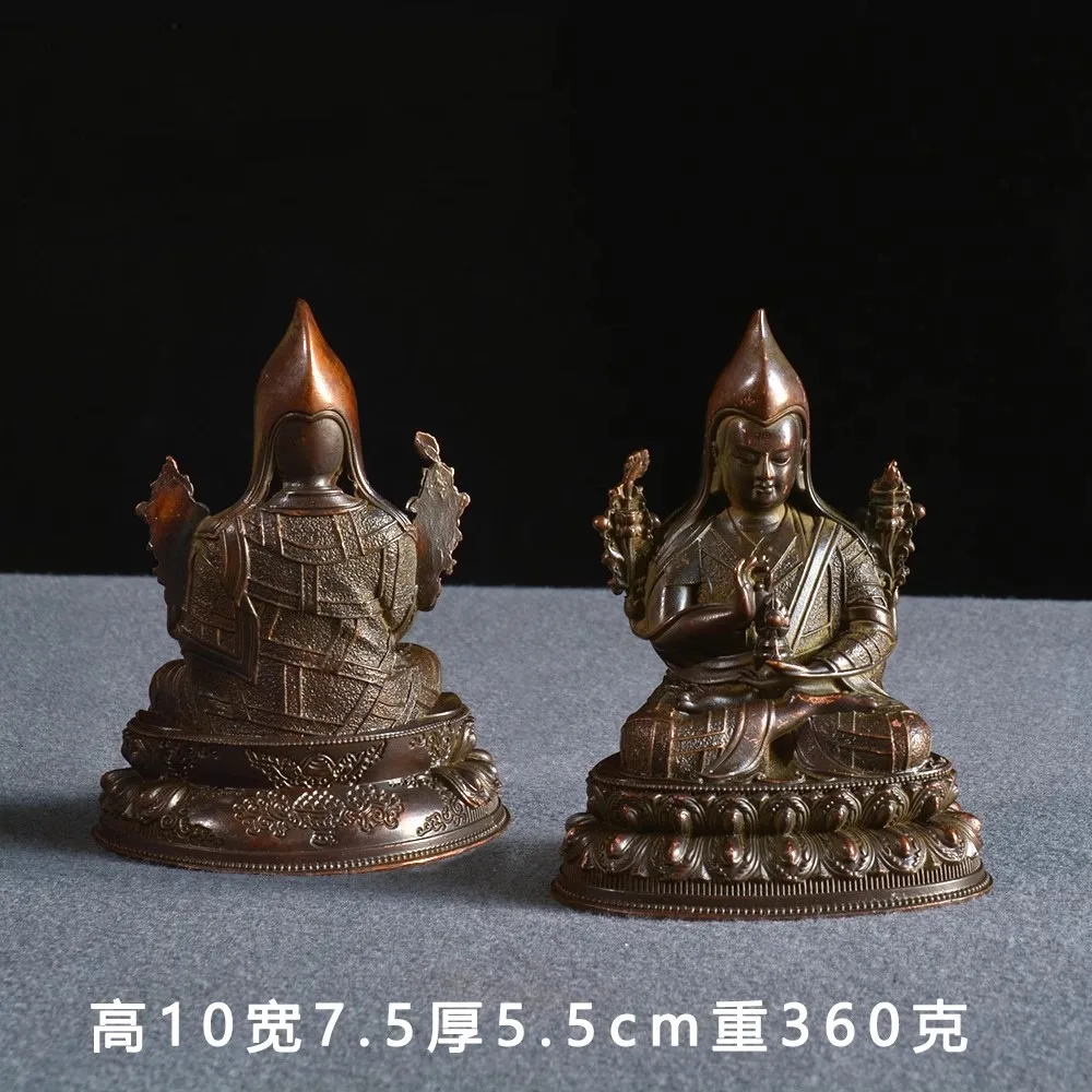 Tibetan Buddhism Chinese Copper Tsongkhapa Buddhist Statue Ornaments #2