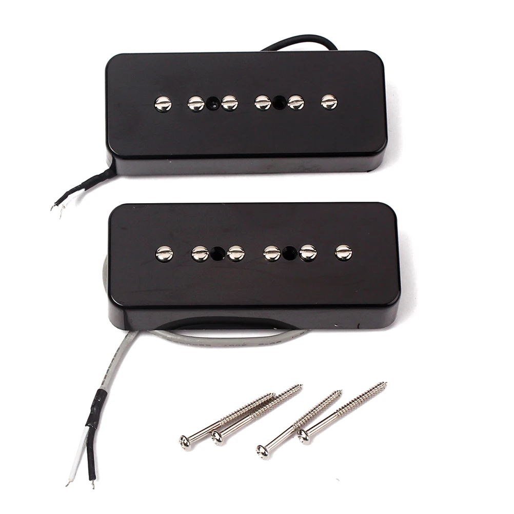 

Guitar Pickups Single Coil Neck Soapbar Adjustable Poles P-90 Plain Enamel Wire High Output Ceramic Magnets Hookup Cable Blues