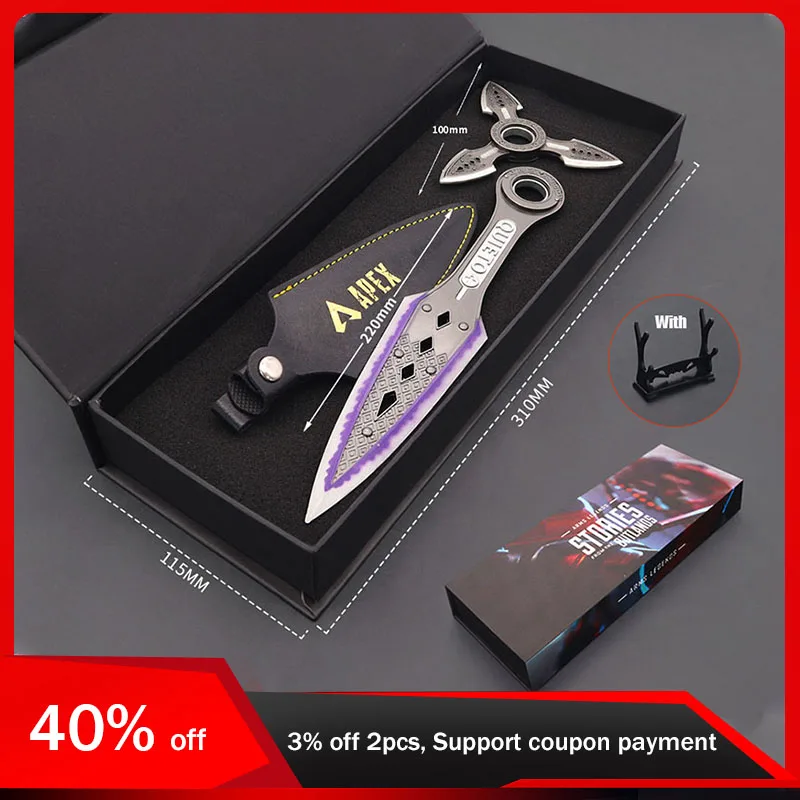 Apex Legends Wraith Kunai Heirloom Dart Gift Box Version Weapon Model All Metal Craft Knife Toy Sword Cosplay Prop Gifts Collect