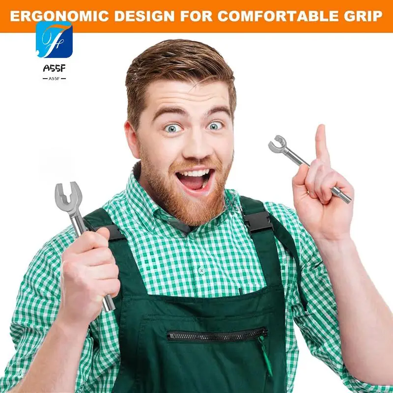 

A55F-Plumber Wrench, 2-In-1 Angle Stop Wrench,Plumbing Tools For Faucet Nuts, And Spigots