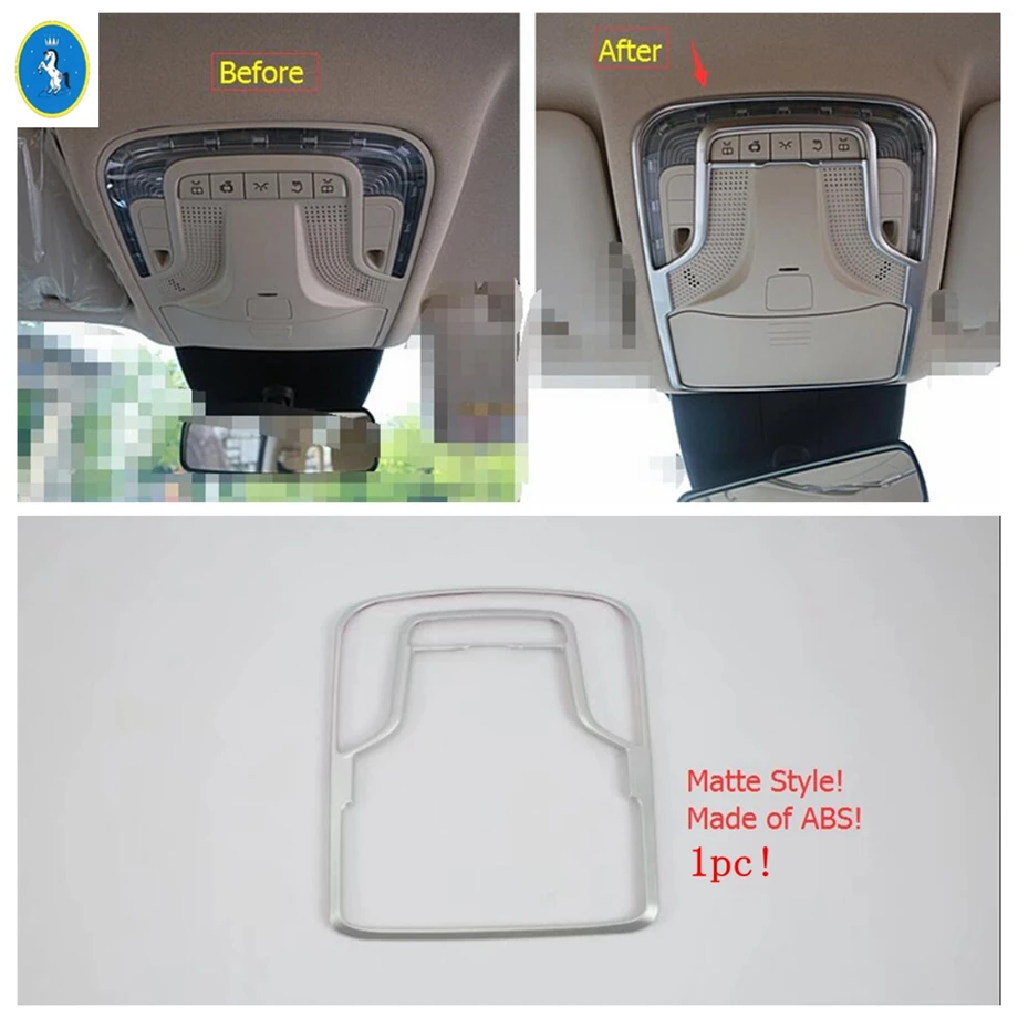 Matte Reading Lights / Safety Belt Buckle / Rear Roof Air AC Cover Trim For Mercedes-Benz V Class V260 / Vito W447 2014 - 2021