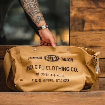 Maden Vintage torba płócienna o dużej pojemności kobieta projektant nadrukowane litery Crossbody torba na komputer torby listonoszki podróżne
