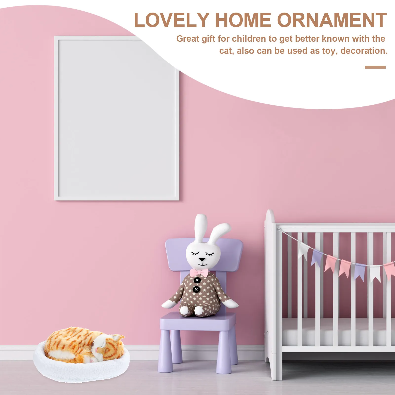 

Реалистичная фигурка спящей кошки, декоративное украшение, реквизит для фотосъемки, подходит для спальни