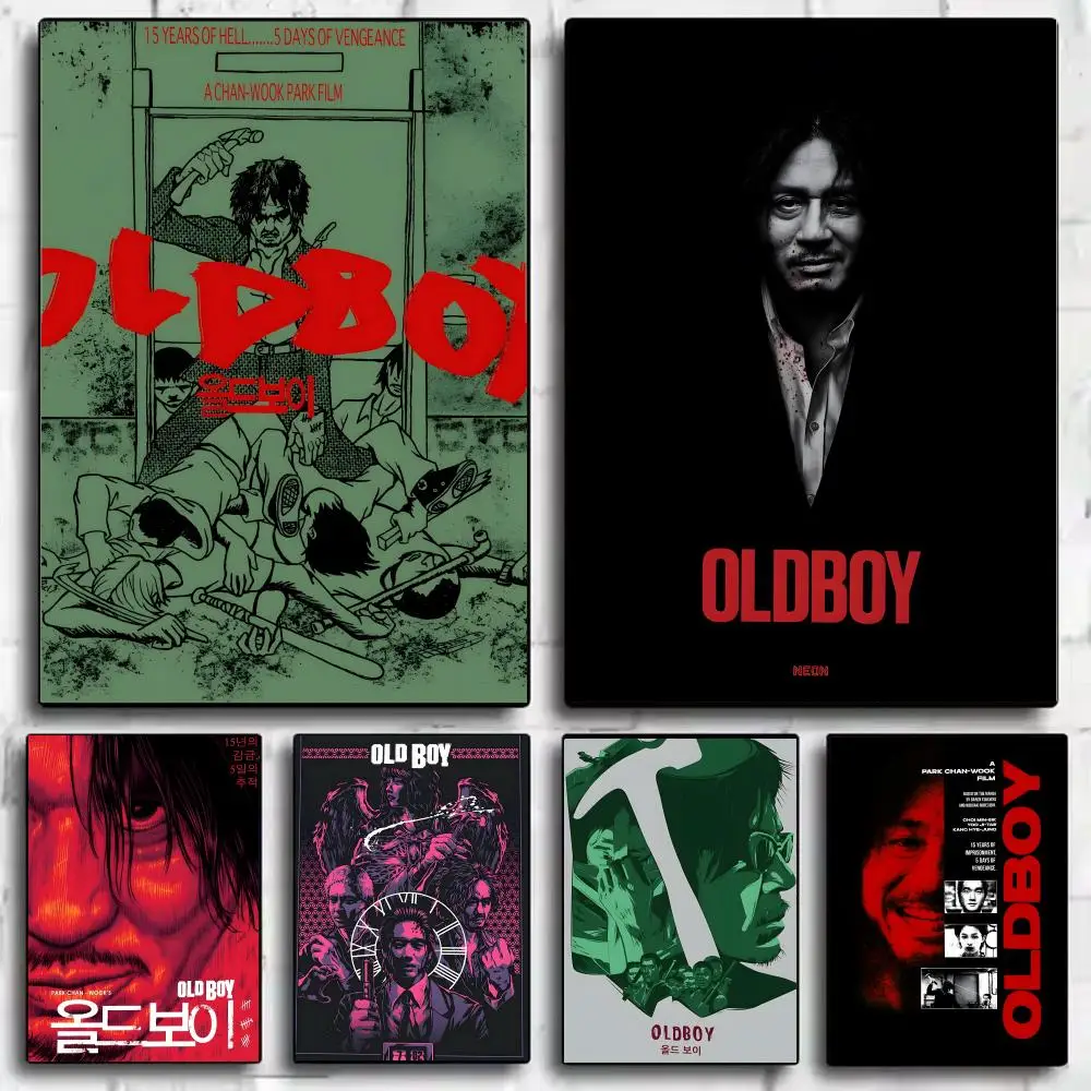 Movie O-Oldboy Poster Framed Canvas Wall Art Print for Office Dining Room Bathroom Wall Decor