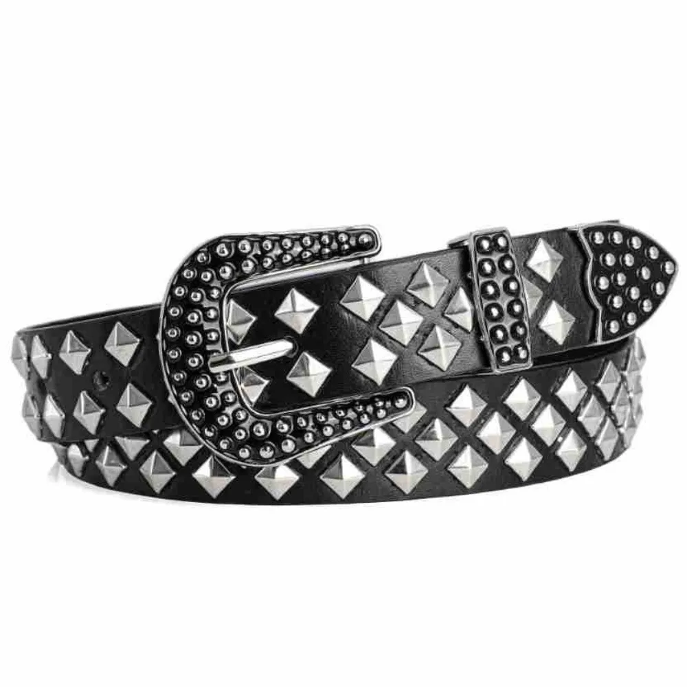 Tendy خمر بو الجلود حزام فاسق نمط قابل للتعديل برشام فاسق حزام Y2k إبرة مشبك حزام للجنسين
