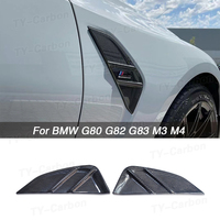 Dry Carbon Fiber Front Bumper Side Fender Fog Lamp Air Vent Cover Trim Car MP Styling Accessories For BMW M3 M4 G80 G82 G83