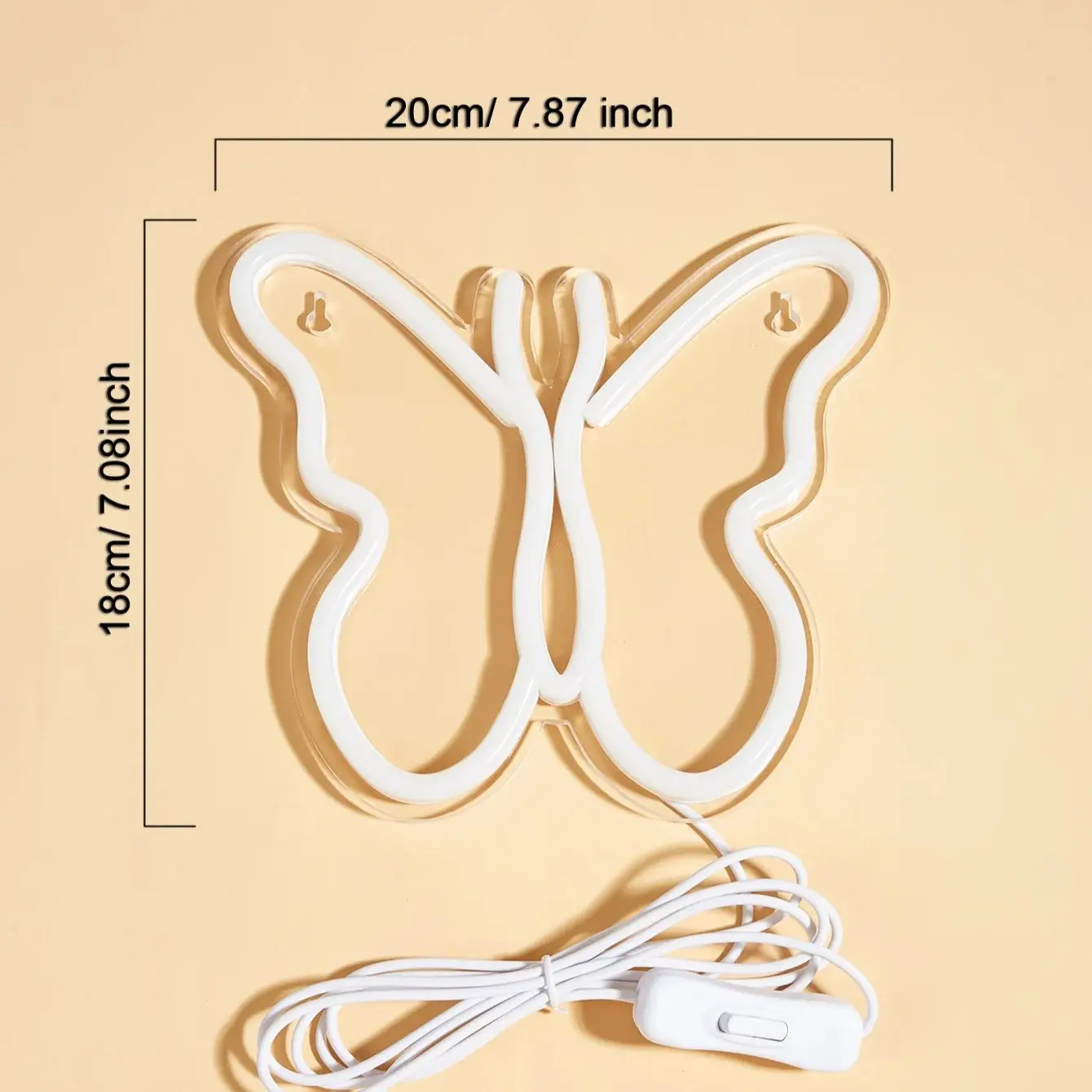 Chi-buy LED Neon butterfly USB Powered Neon Signs Night Light 3D Wall Art Bedroom Living Room Decor Lamp Signs