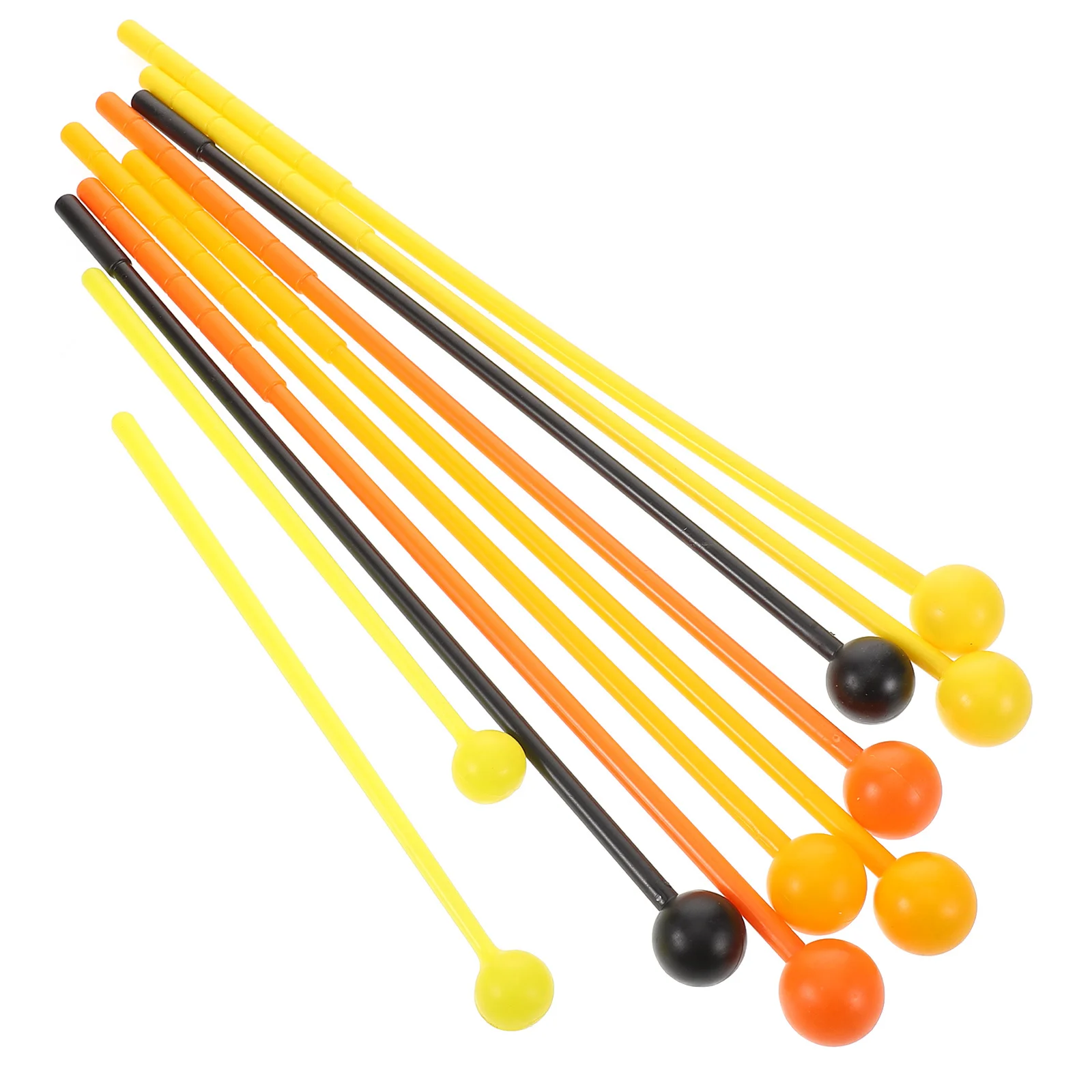 

10Pcs Drum Mallets Plastic Percussion Sticks Ergonomic Xylophone Glockenspiel Drum Practice Tools Glockenspiel Sticks