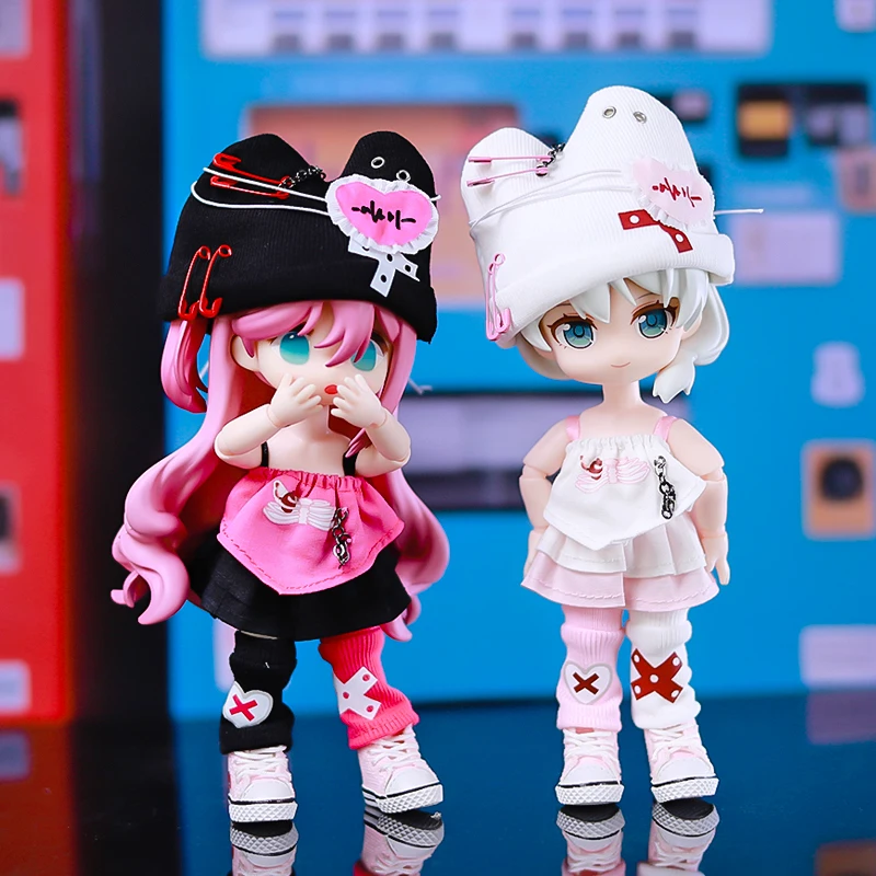 OB11 الملابس OB11 الوحش أعلى طويلة الأكمام أكثر من حجم سترة الملابس الديكور مولي ، GSC الجسم ، 1/12bjd ملابس دمى لعبة الملابس