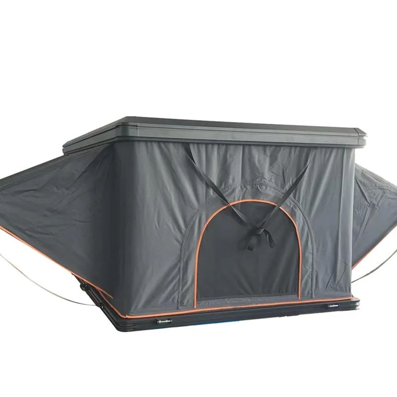

Roof tent can be equipped with solar panels for outdoor camping, quick-opening folding triangular aluminum alloy