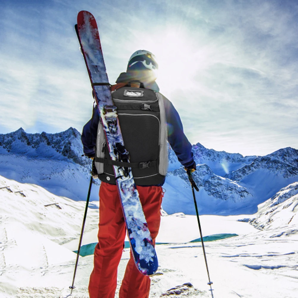 Mochila para ropa y casco de 65L, tela Oxford impermeable, mochila para deportes al aire libre, botas, casco, bolsa de almacenamiento de ropa para acampar y esquiar
