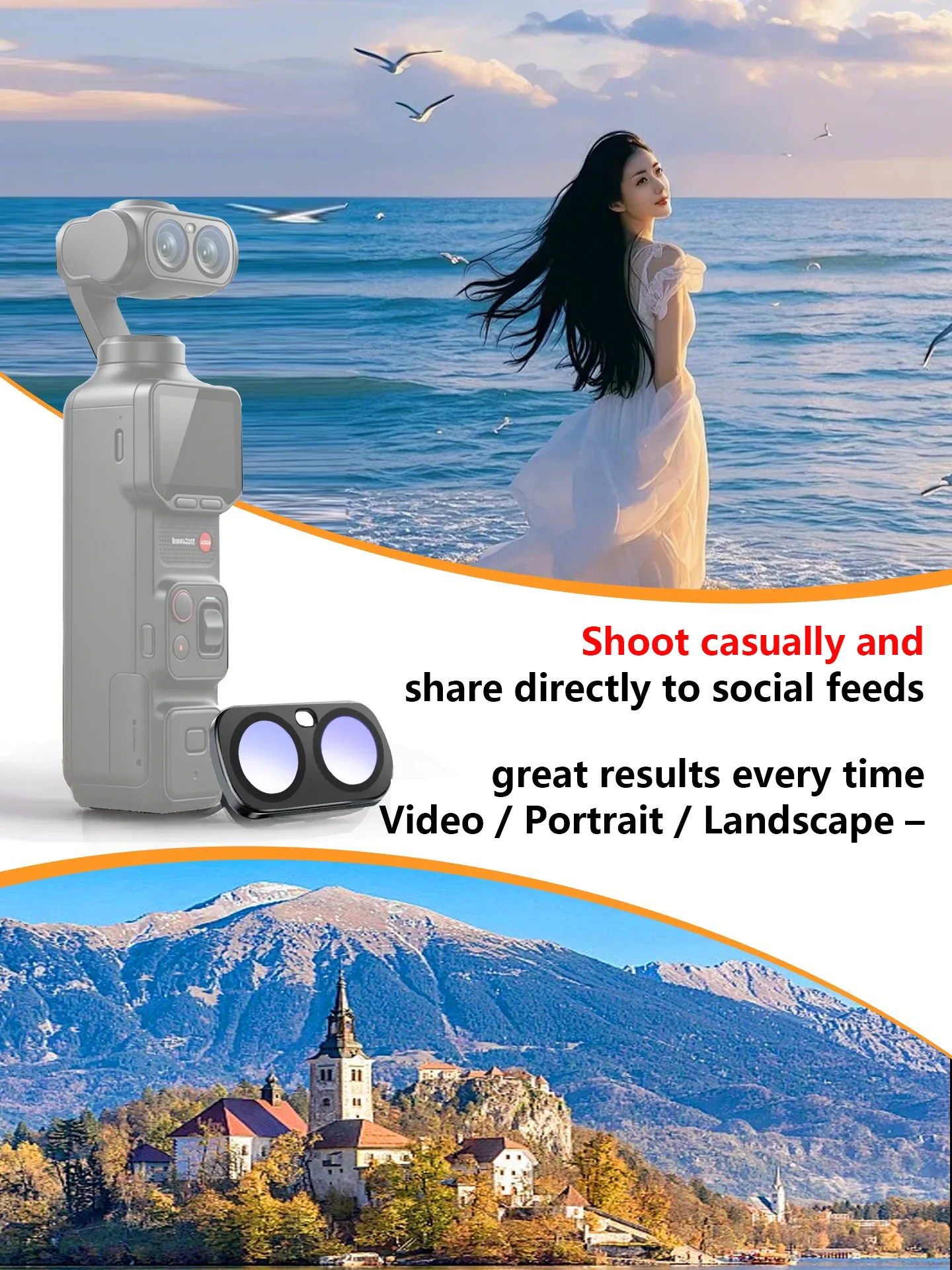 ND8 ND16 UV CPL 1/4 Black Mist Objektivfilter Magnetischer Objektivfilter für Insta360 Luna Ultra Vlog Handheld Gimbal Action-Kamera-Objektiv – Detail 4
