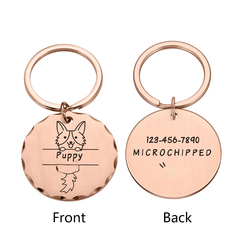 2023 New Pet ID Tags Customized Pet Collar Dogs Name Tag Anti-lost Personalized Cat Puppy ID Tag Pendant Engraved Gift For Pet