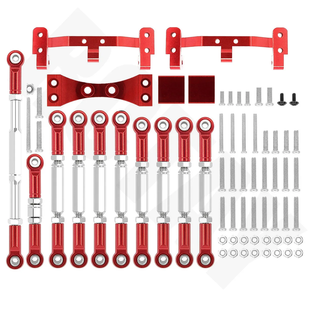 WPL 1/16 for RC Car C14 C24 Metal Steering Link Tie Rod Mount Shock Absorber Kit Upgrade Parts