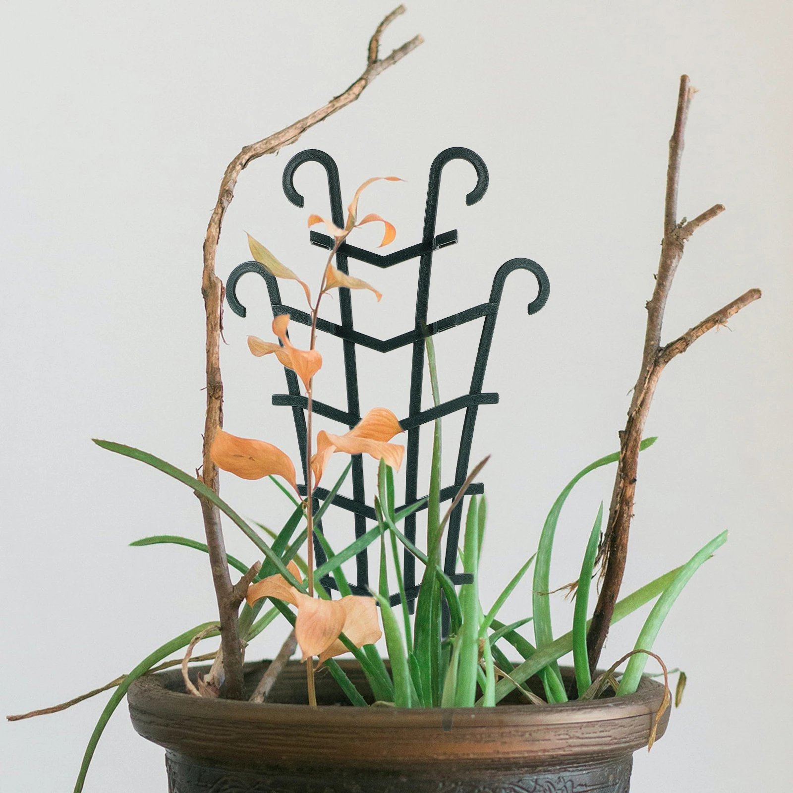 

4pcs Plant Climbing Trellis Support Frame for Potted Gardening Accessories Strong Plastic Shaped Rack Garden for Climbing