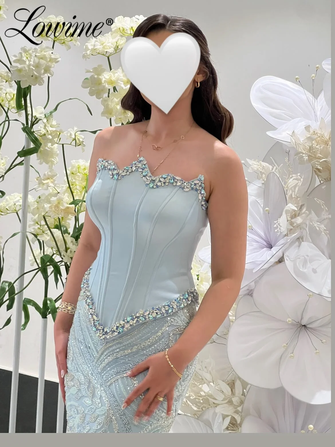 Vestido De noche De cristal sin tirantes azul De Arabia Saudita ocasión Formal 2026 vestidos De fiesta De cumpleaños De sirena personalizados batas De Soirée