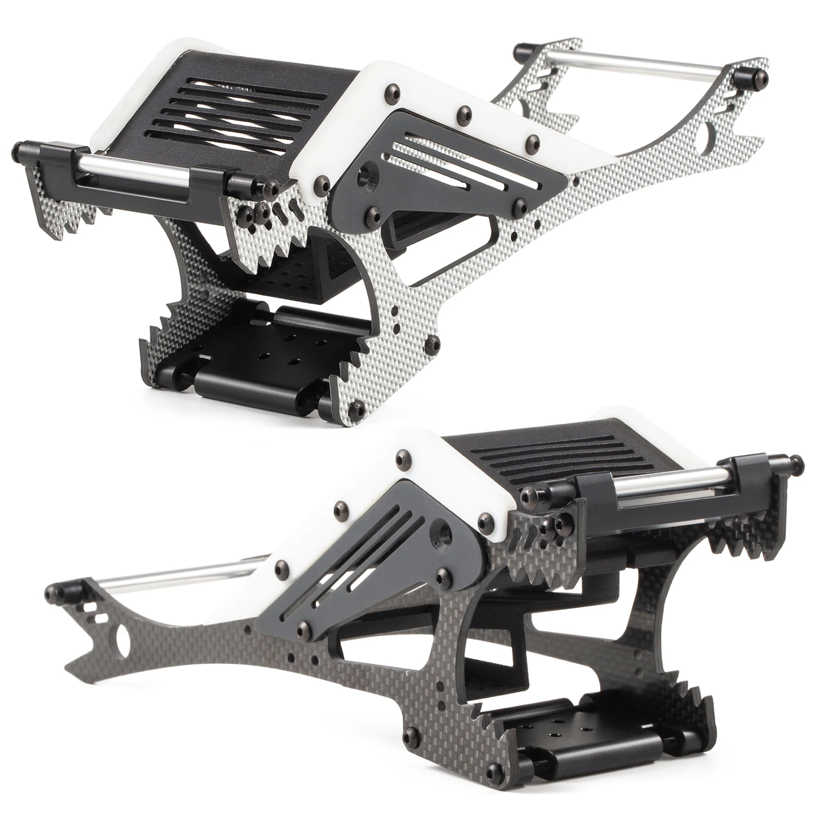 Kit de châssis LCG en carbone Wolf-Head pour modèles 1/10 RC Crawler 1.9S Cheater Rigs Comp Builds H10 F10 Capra Axle