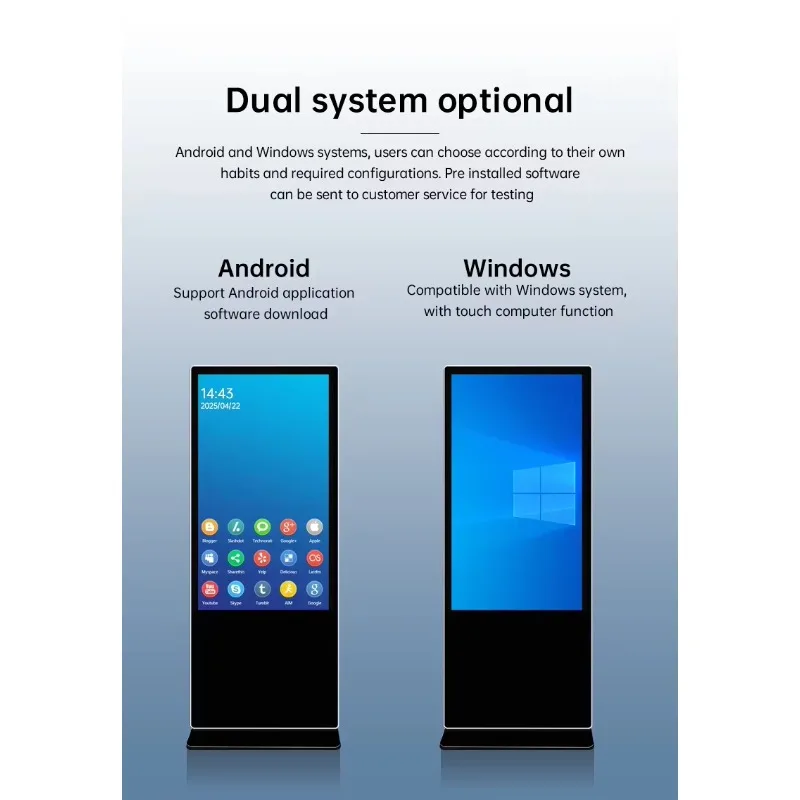 Floor Standing Digital Signage LCD Kiosk Screen Led Screens for Indoor Advertising