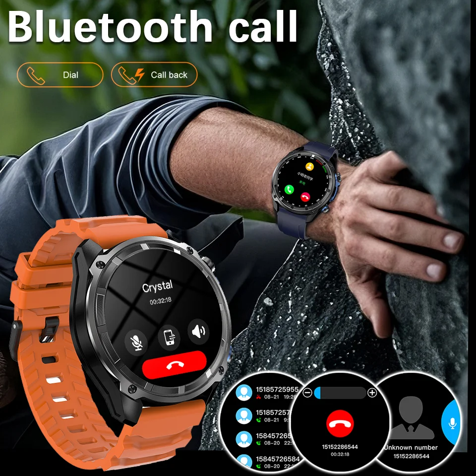 DT G1 الرياضة في الهواء الطلق Smartwatch 860mAh بطارية 1.53 بوصة AMOLED شاشة ساعة رجالي البوصلة 5ATM مقاوم للماء BT دعوة ساعة ذكية