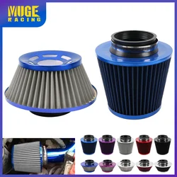 76MM Universal Stainless Steel Or Iron Air Intake Filter Induction Kit Car Round Cone High Power Flow Cold Air Filter OFI073