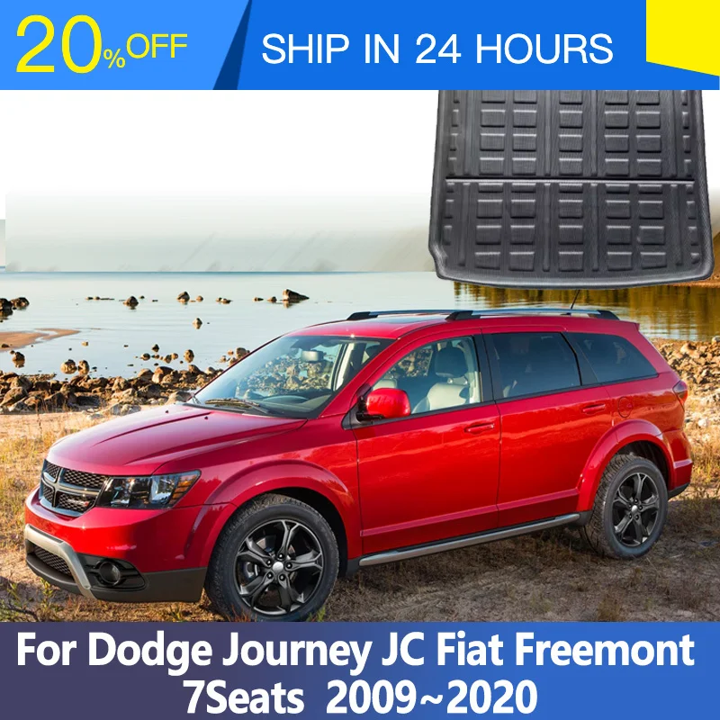 Коврик в багажник OUY для Dodge Journey JC 2009, всепогодный, водонепроницаемый, противоскользящий, защита багажного отсека, EVA, для Freemont 7 мест.