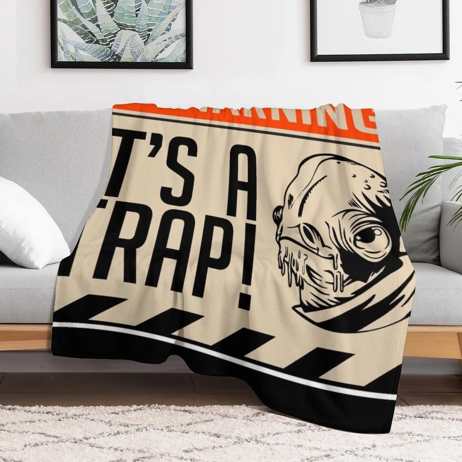 It's a Trap #itsatrap Admiral Ackbar iconic phrase Throw Blanket halloween Comforter Blankets