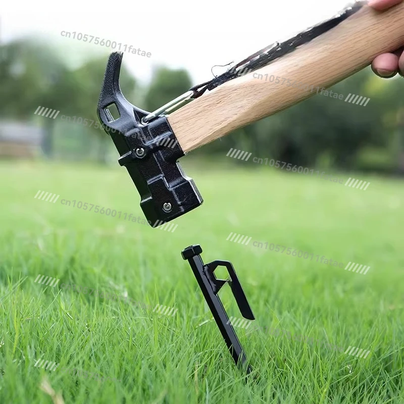Outdoor Multifunctional Floor Pulling Hammer Canopy Tent Building Hammer Mountaineering Camping Hammer