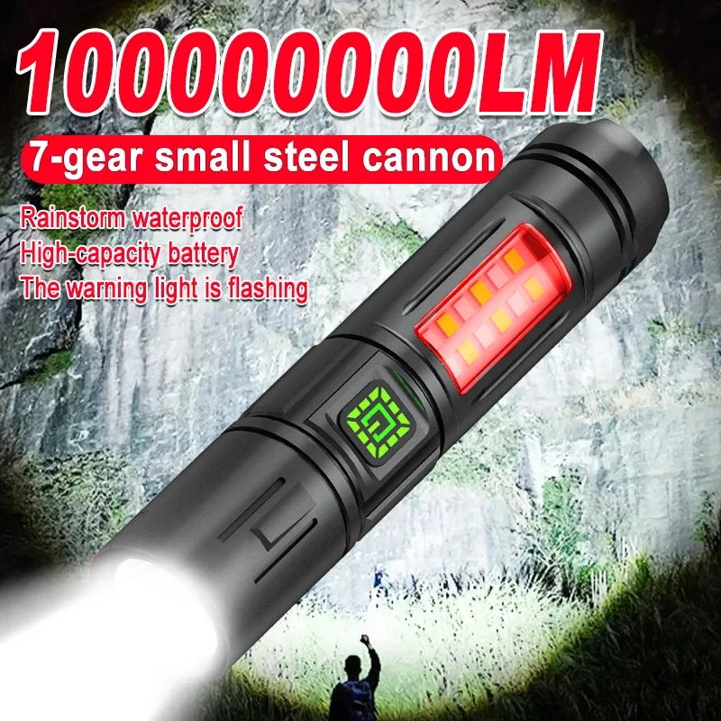 

Мощный перезаряжаемый светодиодный фонарик, сильный светодиодный фонарик с аккумулятором для рыбалки, охоты, кемпинга, фонаря