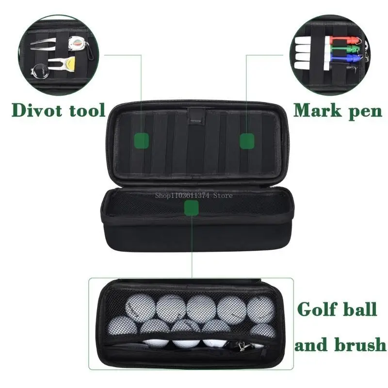 

Waterproofs Golf Storage Bag Glove Holder Golf Accessory Protect Case Golf Tees Divot Tool Valuables Case