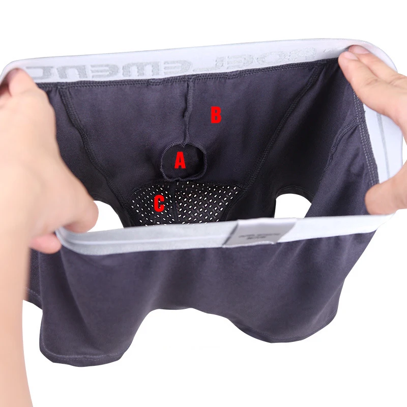 3Pcs Men Underwear Panties Scrotum Physiological Mens Underpants Breathable Support Bag Function Modal U Convex Separated Boxers