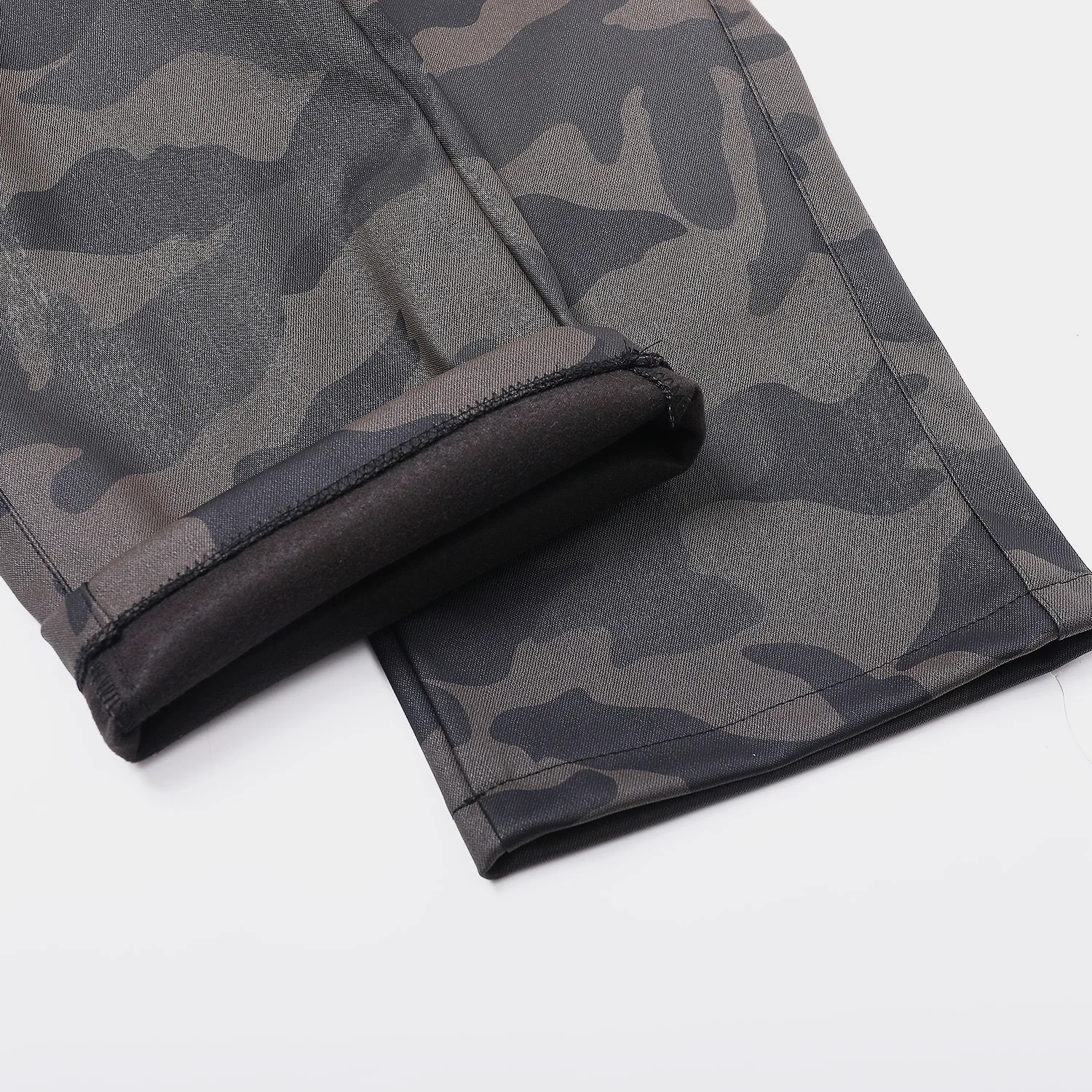 2026 New Men's Army Green Camouflage PU Pants, Brown Fashionable Slim-Fit Trousers, Asian Sizes, Available in White, Black, Red.
