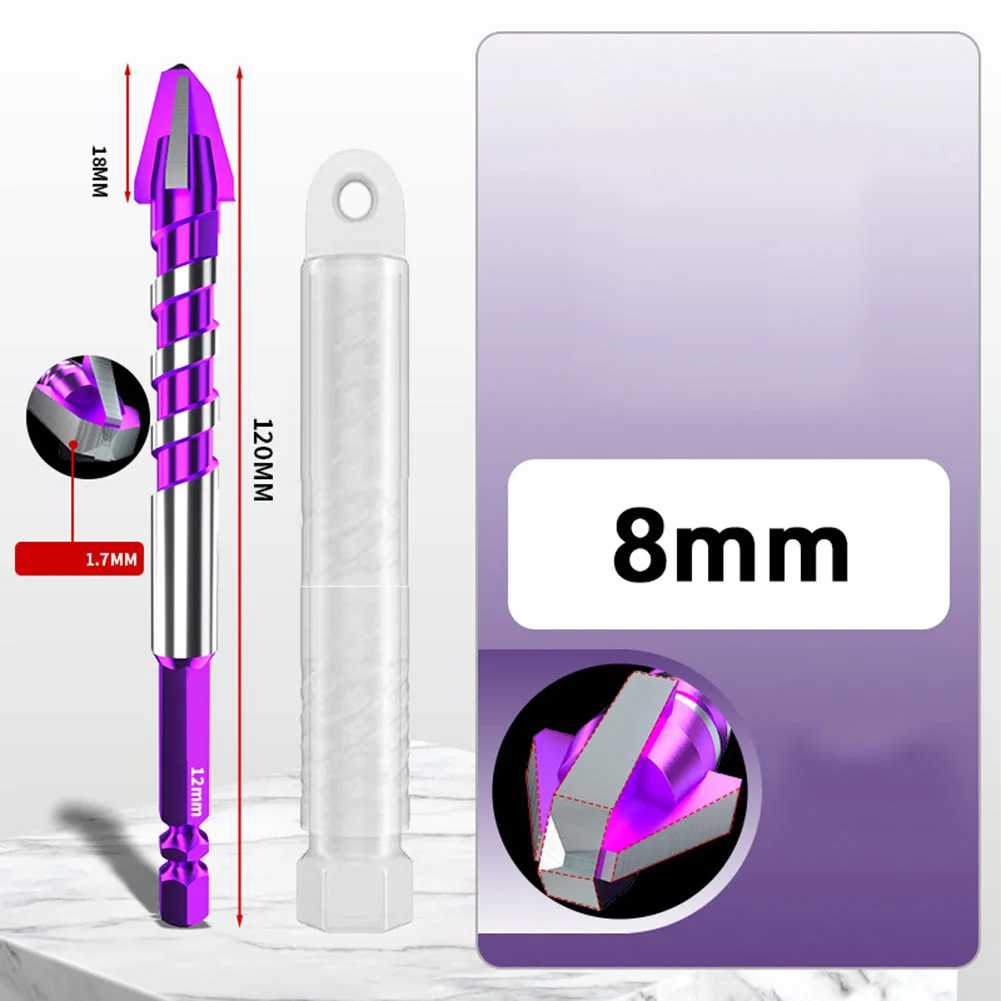 612mm Multifunction Drill Bit with Offset Cutting Path for Tile Wood PVC Pipe For Drilling Hexagonal Shank for Stable Use