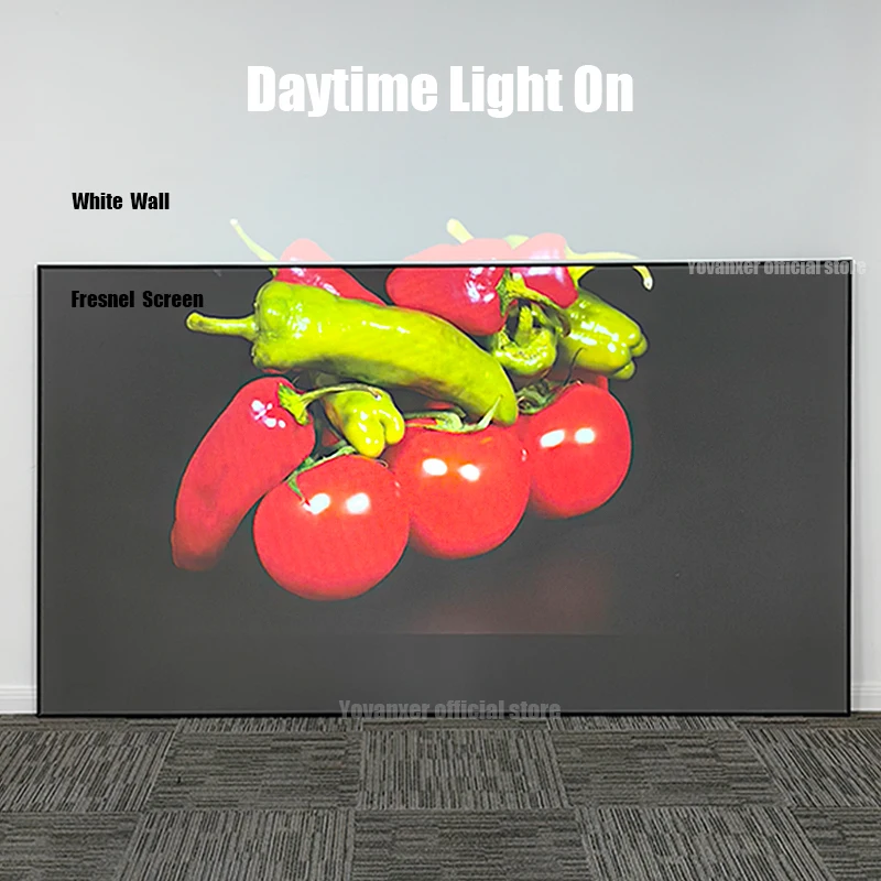 

Проекционный экран Tri Color Projector Fresnel 5.0 Pro ALR с фиксированной рамкой, отражающий окружающий свет, для проекторов с обычной дистанцией проекции.