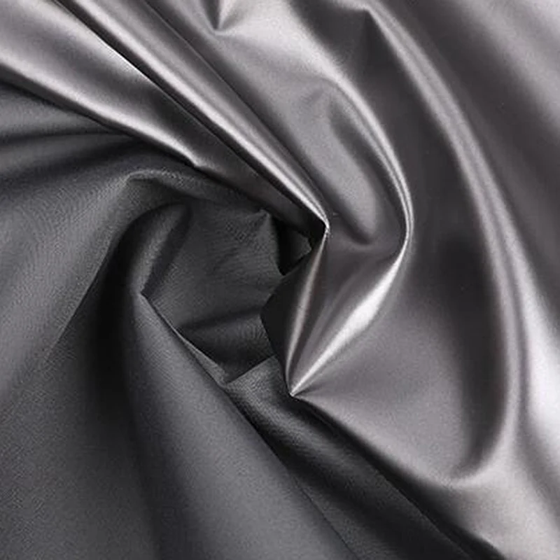 

100*148cm Waterproof Glossy Faux PU Fabric Bright PU Coating Fabric For Sewing Cotton Down Jacket Puffer Coat Garment Material