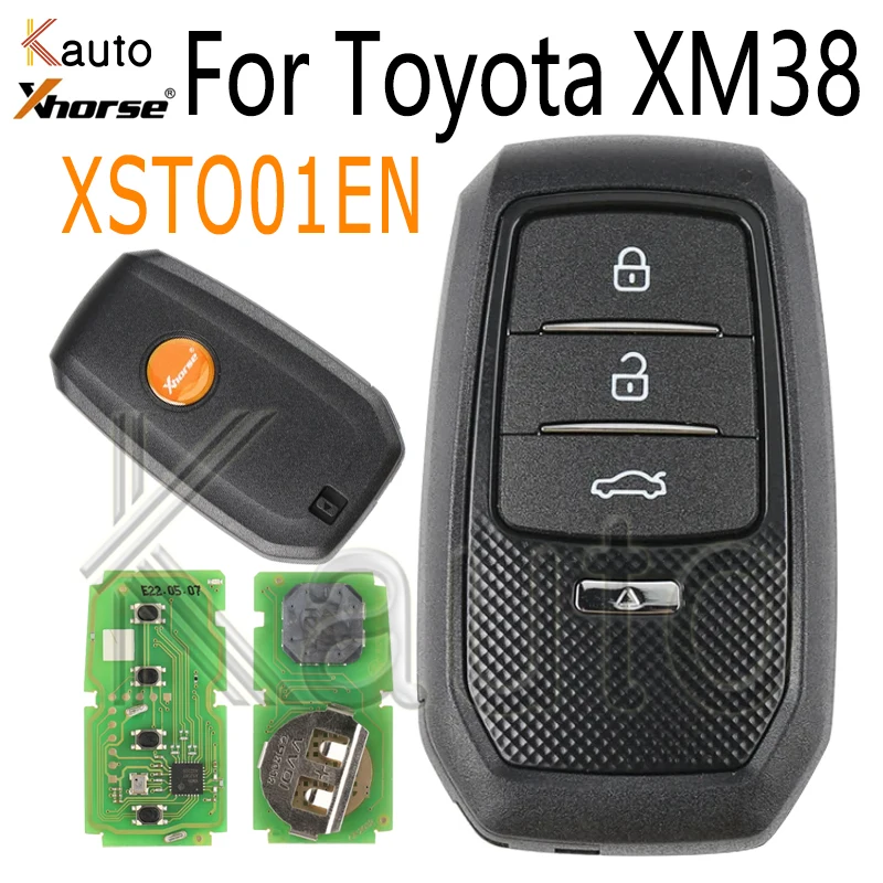 Xhorse Universal VVDI Remote Key XM38 312/314/315/434MHz for Toyota XSTO01EN 4D 4A 8A Chip Keyless Start Smart Car Key Generate