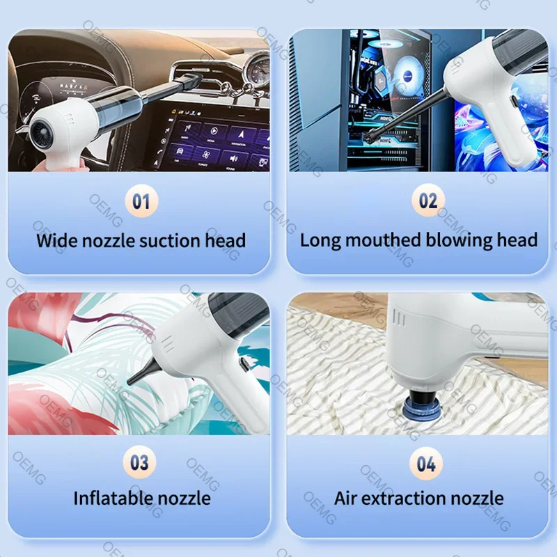 135000PA aspirapolvere per auto potente macchina per la pulizia accessori per auto Home Wireless Cleaner Appliance tastiera ad aspirazione forte