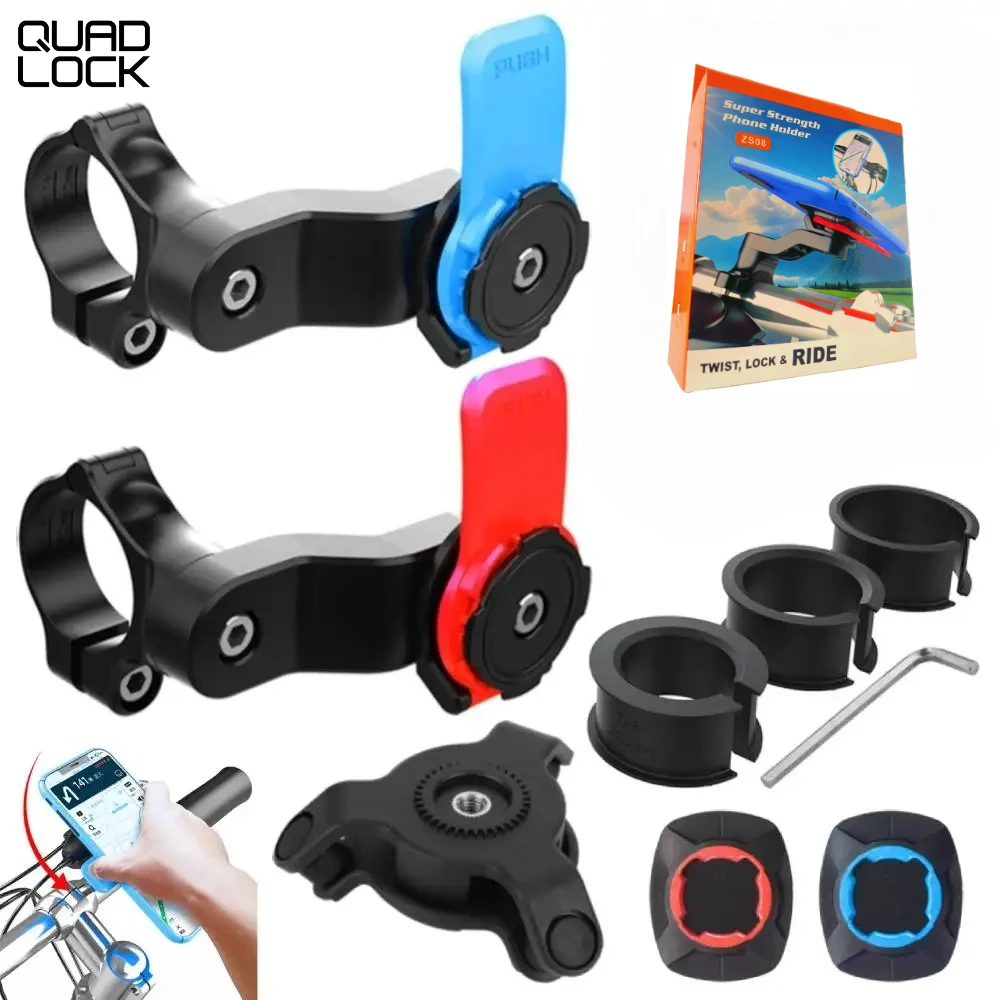

QUAD LOCKAdjustable universal phone holder, essential for travel, flexible rotation, hands-free, airplane phone stand.