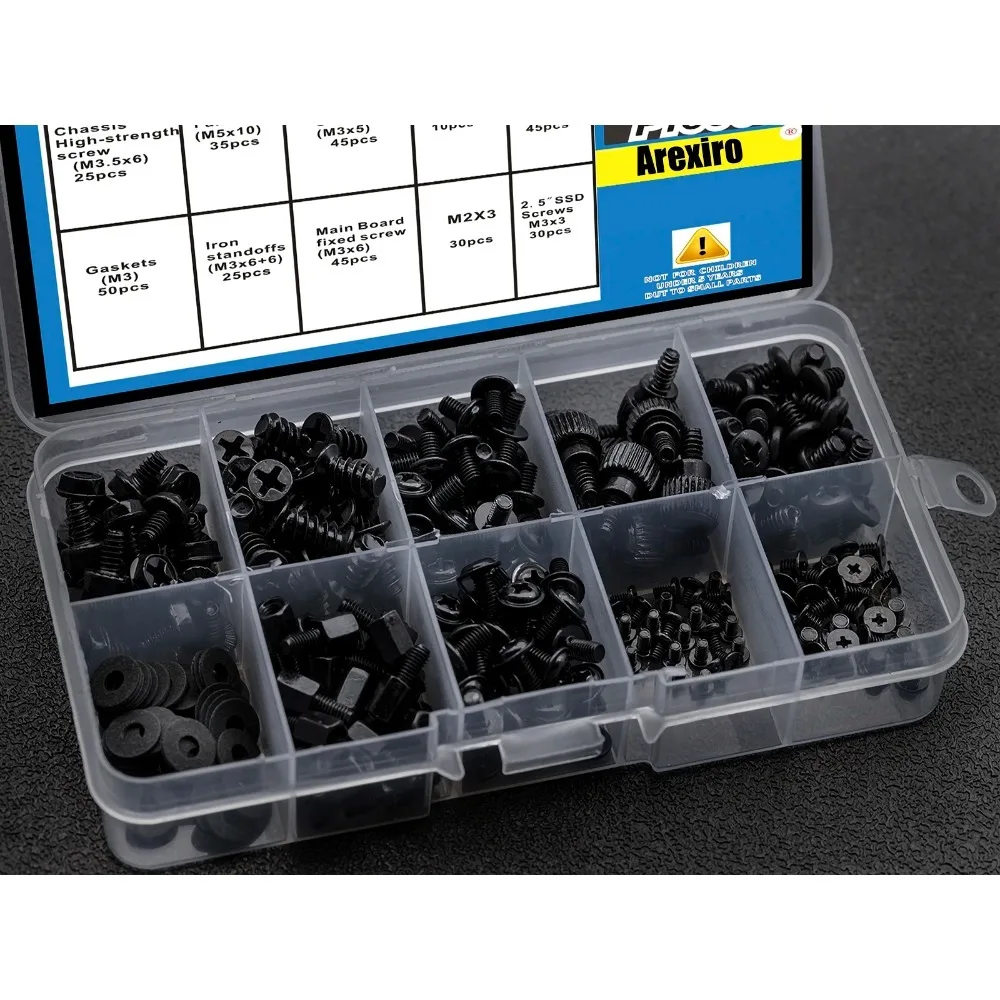 400pc  Computer Screws Motherboard Standoffs Screws PC Screws Laptop Screws PC Case Screws Fan Screws SSD Screws for HDD Hard image 3