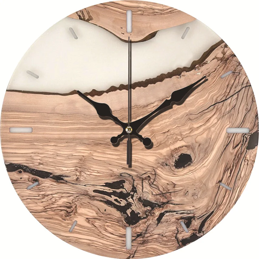Einfache Transparente Wanduhr Acryl Holzmaserung Stille Bewegung Uhr Hohe Qualität Wohnzimmer Schlafzimmer Büro Wohnkultur Neue – Detail 12