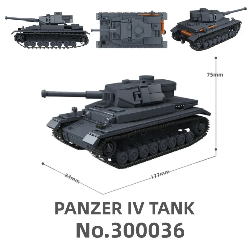 QuanGuan 100332 60 cm Flak Sw-36 & 8,8 cm Flak 37 Schwere Panzer Montiertes Ornament-Spielzeug MOC Puzzle Sammlermodell Geburtstagsgeschenk – Detail 35