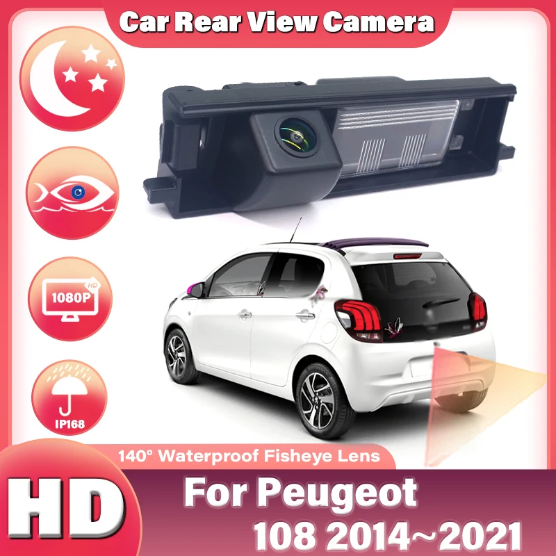 

Для Peugeot 108 2014 2015 2016 2017 2018 2019 2020 2021HD CCD ночного видения Авто IP68 Камера заднего вида Автомобильная парковочная камера заднего вида