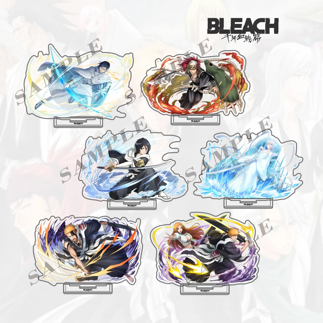 BLEACH Anime New Style Figure Mini Stand Acrylic Character Kuchiki Rukia Inoue Orihime Kurosaki Ichigo Model keychain Gifts
