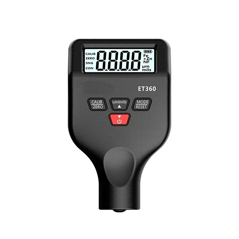 

ET360 Mini Micron Level Paint Thickness Meter High Precision Car Paint Coating Thickness Gauge Fe/NFe Fe+ Zn Russian Manual