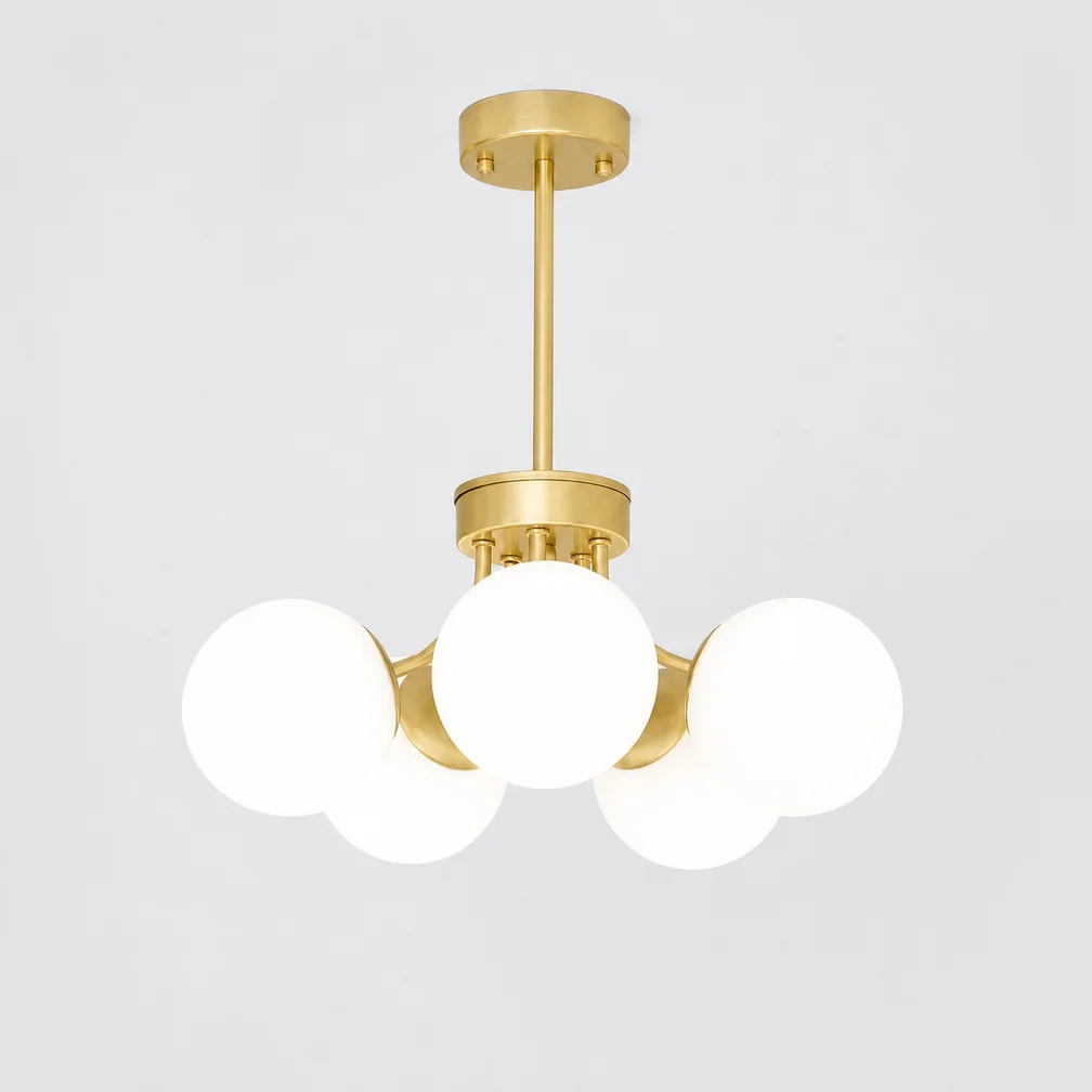 3/5 Heads Glass Globe LED Pendant Light Magic Bean Molecule Chandelier Black Gold Hanging Lamp for HomLiving Room Dining Bedroom
