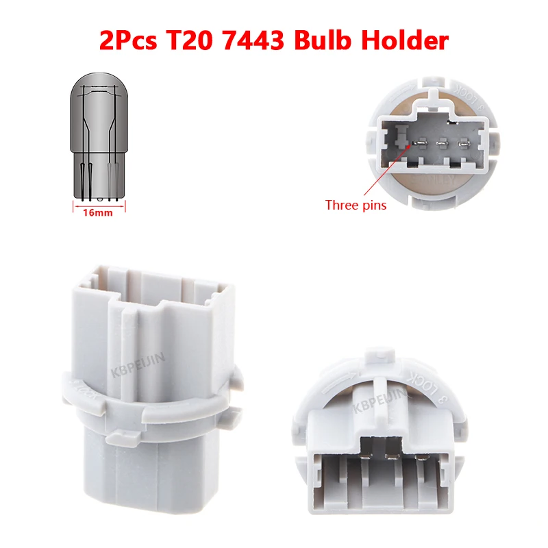 

Для Honda Accord 2010-2011: Держатель лампы стоп-сигнала T20 7440, аксессуары для автомобильных ламп, 2 шт.