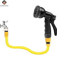 Garden High-Pressure Water Gun, 8-Function Car Wash Nozzle, Garden Watering Tool, Car Wash Water Gun Supplies