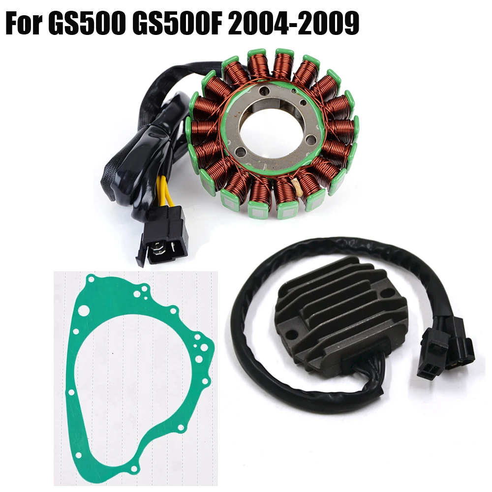 

Stator Coil + Regulator Rectifier + Gasket For Suzuki GS500 GS500F 2004 2005 2006 2007 2008 2009