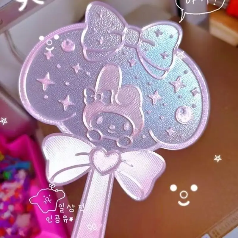 Cartoon Sanrio Hello Kitty My Melody Summer Hollow Hand Fan Cute Portable Small Fan Birthday Gift Commemorative Collectibles