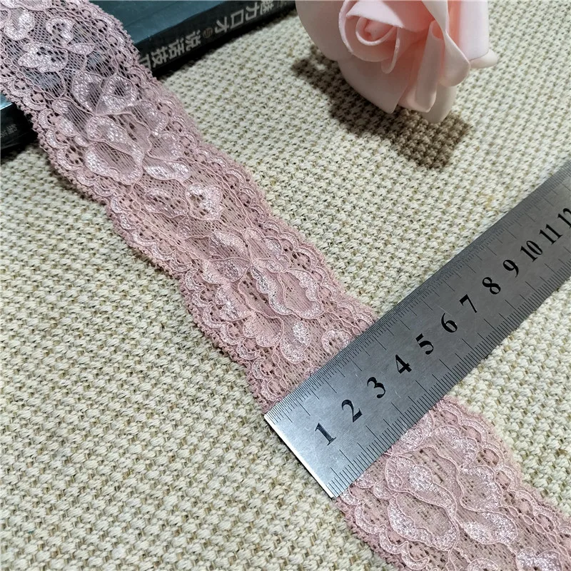 S2330-1 Pink 4.5CM Elastic Lace With Handmade Decorative Materials, Clothing Sewing Accessories